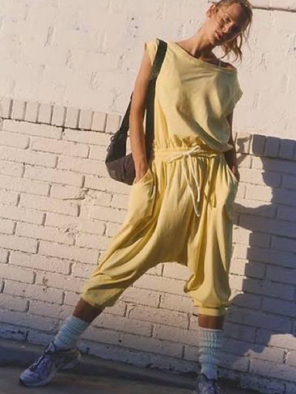 Free People Hot Shot Harem Onesie NWT SZ M MSRP $80